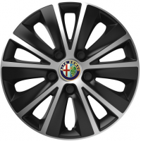 PUKLICE PRE ALFA ROMEO 15" RAPIDE silver/black 4ks